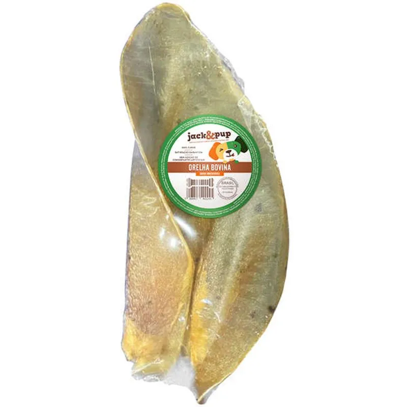 Petisco 100% Natural Jack &amp; Pup Orelha Bovina Para Cães
