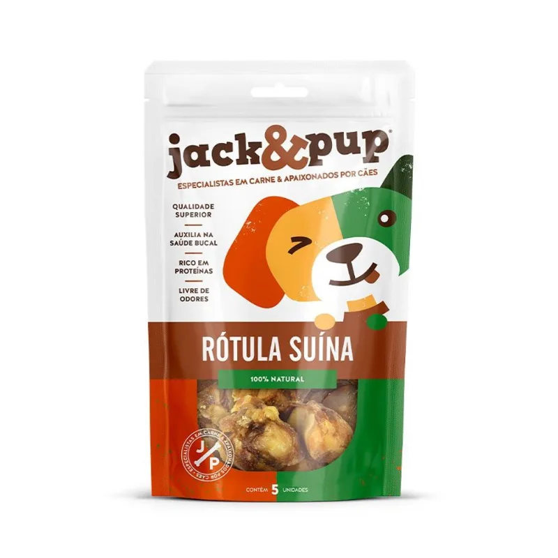 Osso Jack&amp;pup Rótula Suína Para Cães De Porte Mini E Pequeno