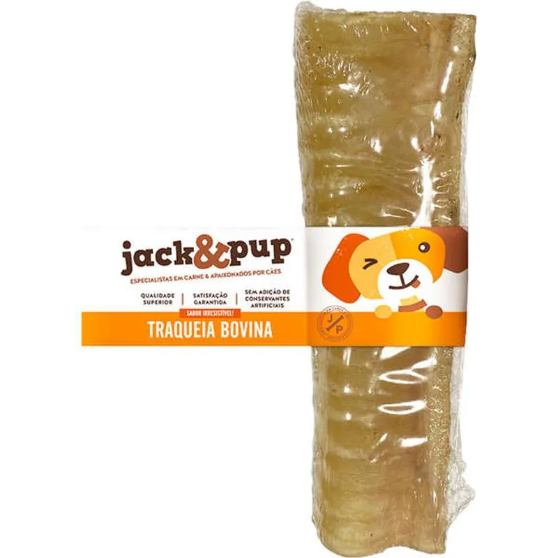 Petisco Snack Jack E Pup Traqueia Bovina Para Cães 1 Un.