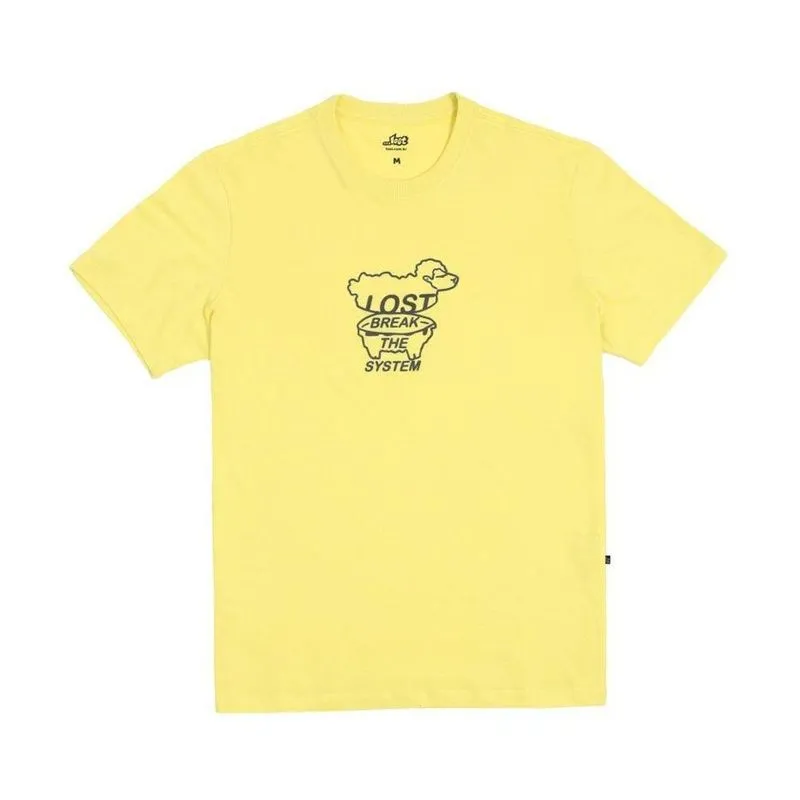 Camiseta Lost Sheep Break The System Masculina Amarelo GG / amarelo