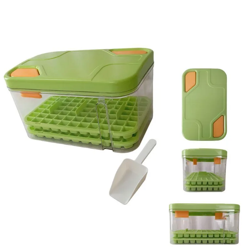 Forma de Gelo BSL3940 77 Cavidades PP e PET Remoção Fácil para Casa e Festa Verde Ideal Importados