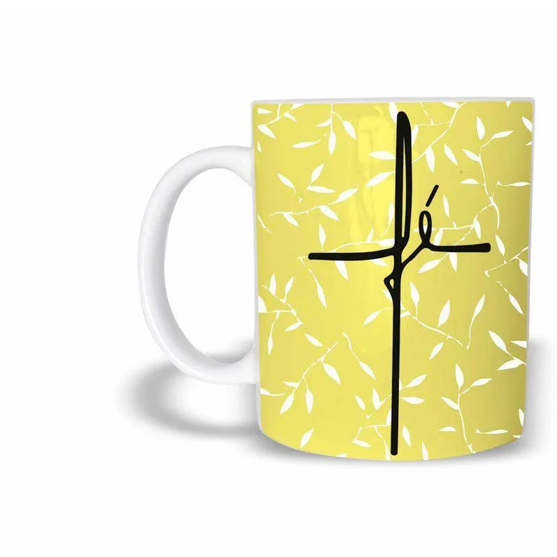 Caneca Evangélica | Fé. 325Ml Cerâmica