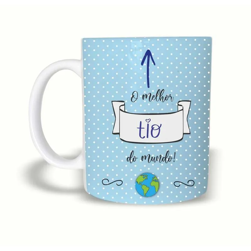 Caneca O Melhor Tio Do Mundo 325Ml Cerâmica