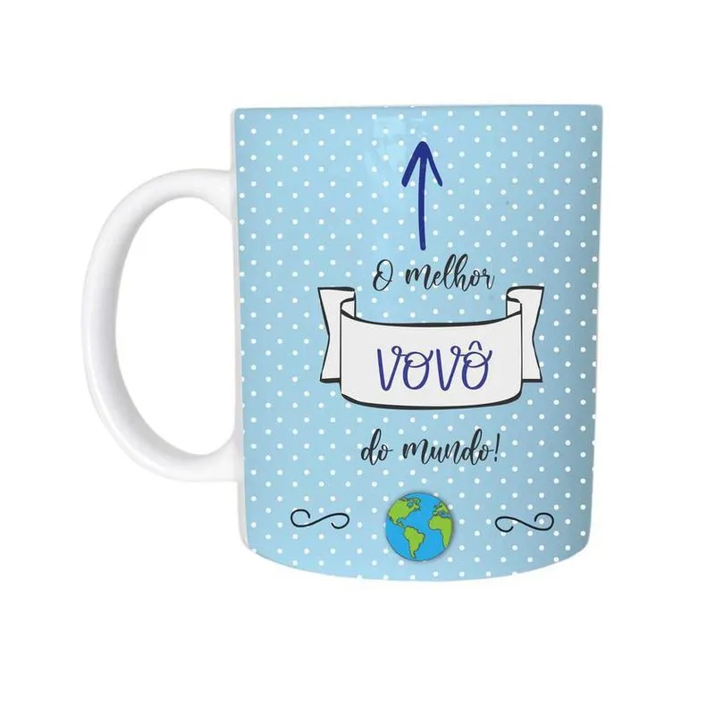 Caneca O Melhor Vovô Mundo 325Ml Cerâmica