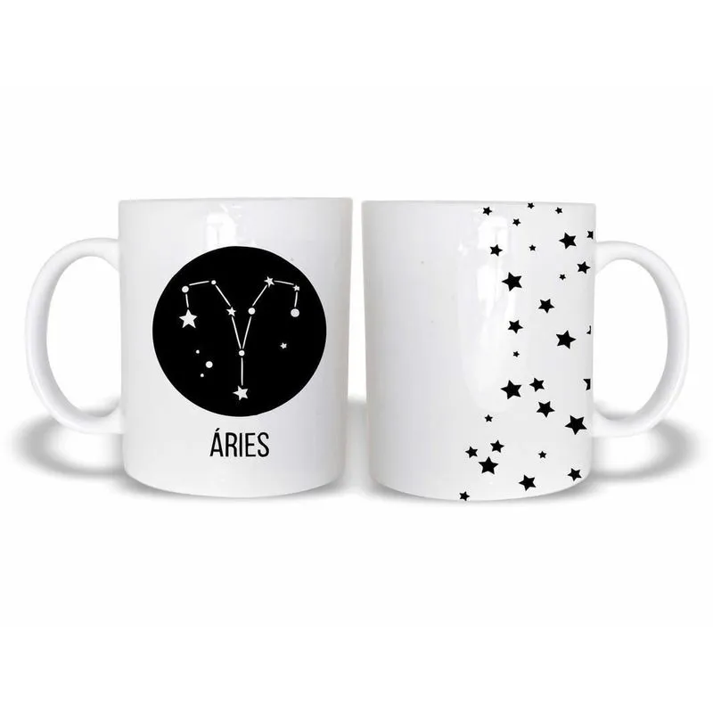 Caneca Signo Áries 325Ml Cerâmica