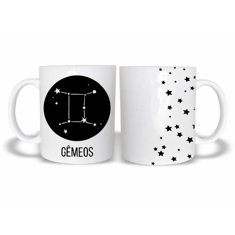 Caneca Signo Gêmeos 325Ml Cerâmica