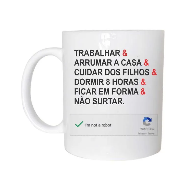 Caneca Trabalhar E Arrumar