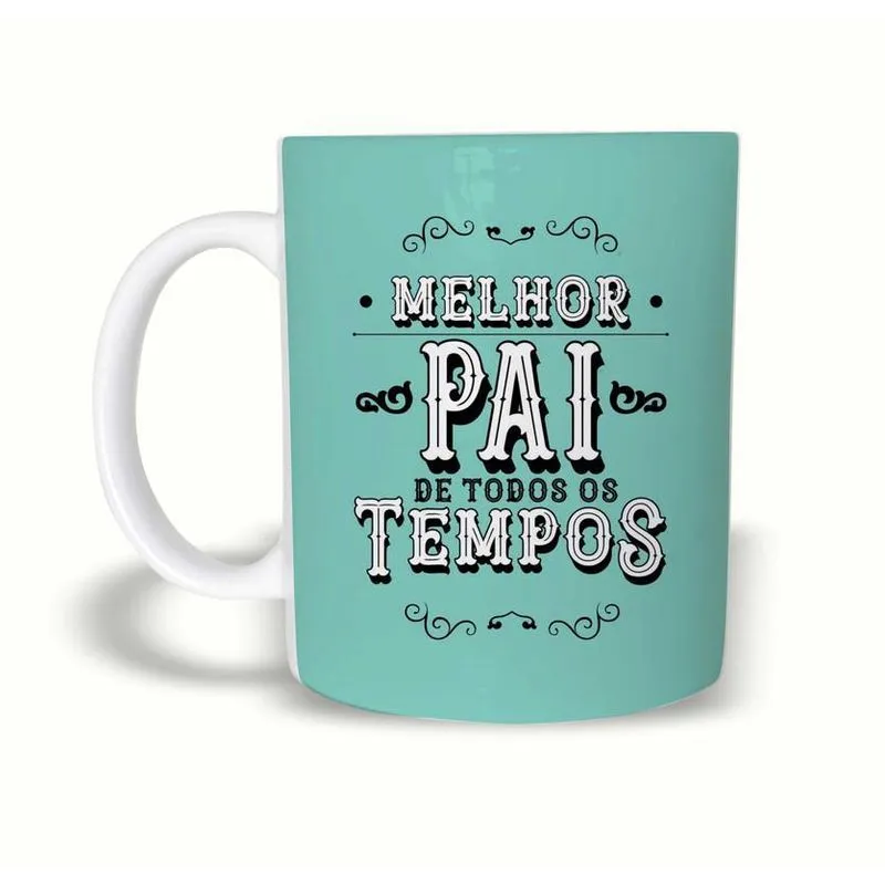 Caneca Temática Pai/Papai Cerâmica 325Ml
