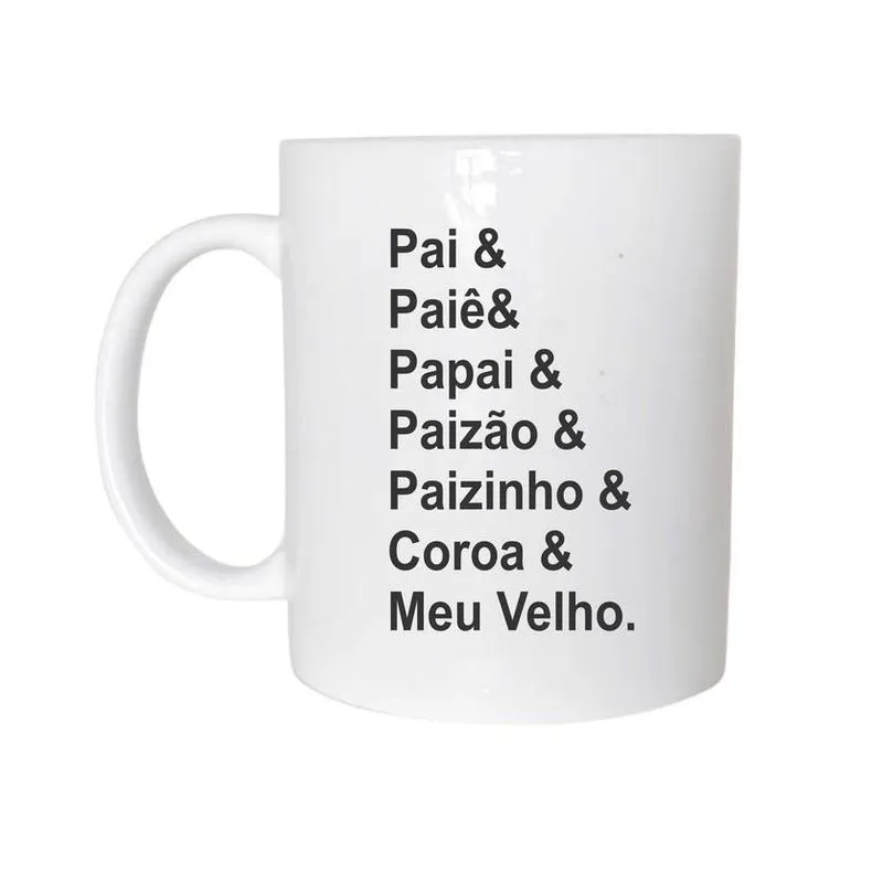 Caneca Temática Pai/Papai Cerâmica 325Ml C