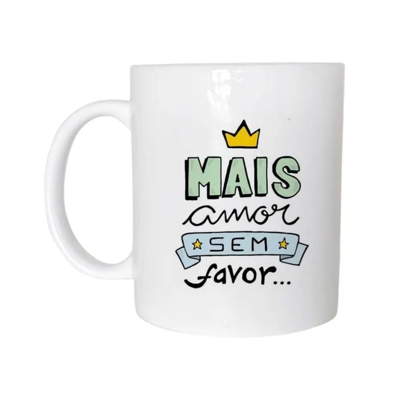 Caneca Temática Frase Motivacional Cerâmica 325Ml 6