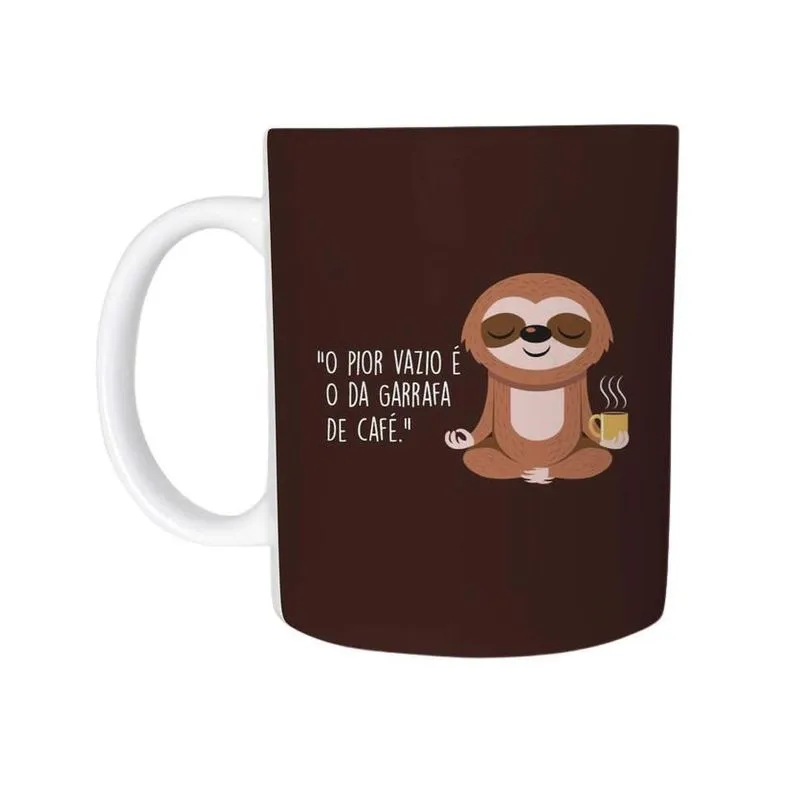 Caneca Temática Frase Motivacional Cerâmica 325ml