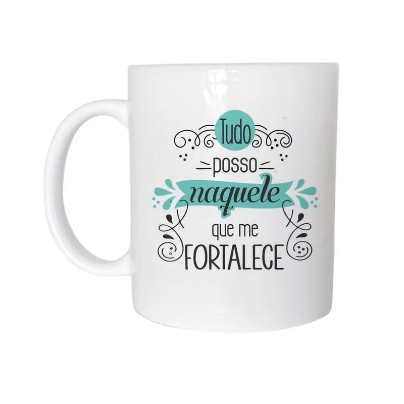 Caneca Temática Frase Motivacional Cerâmica 325Ml 13