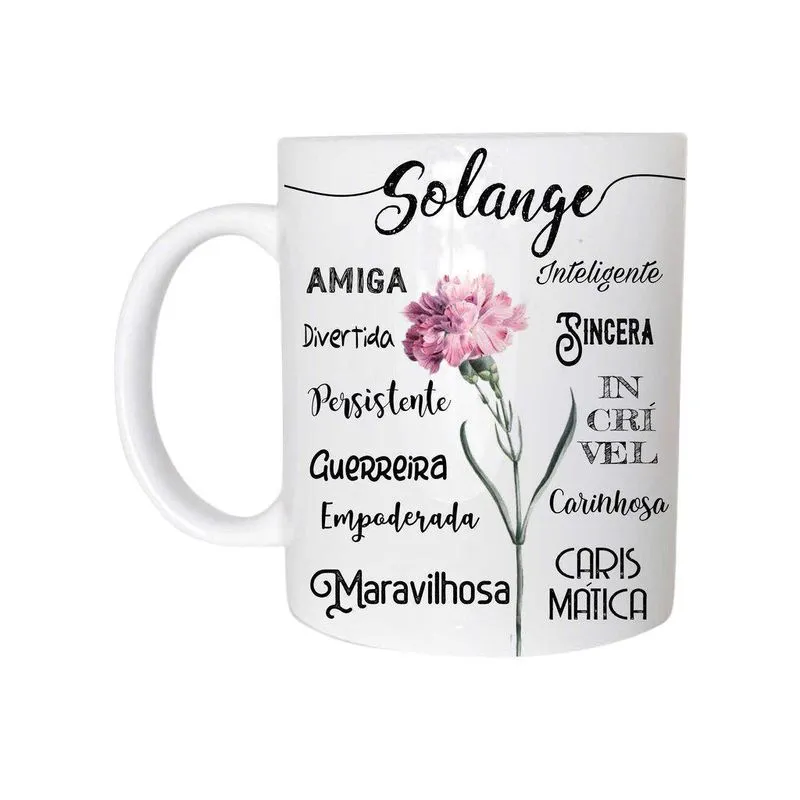 Solange Caneca Com Nome Cerâmica 325ml