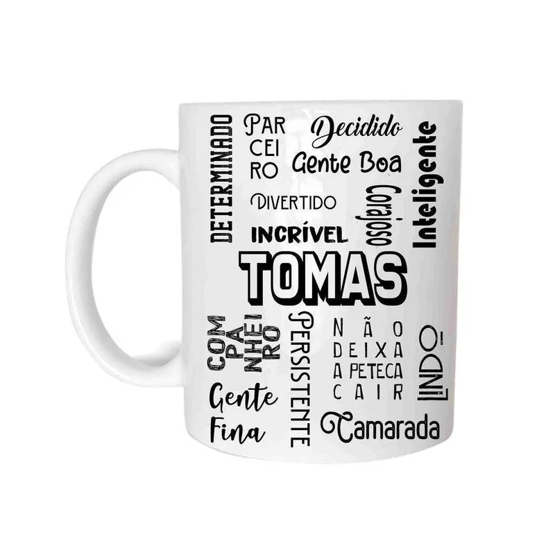 Tomas Caneca Com Nome Cerâmica 325Ml