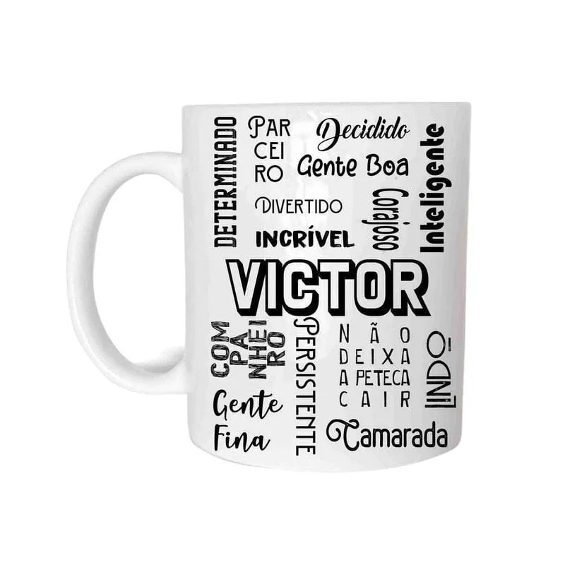 Victor Caneca Com Nome Cerâmica 325Ml