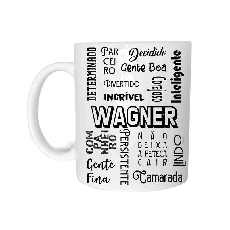 Wagner Caneca Com Nome Cerâmica 325ml