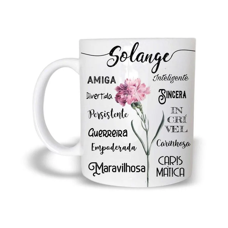 Solange Caneca Com Nome Polímero 325Ml