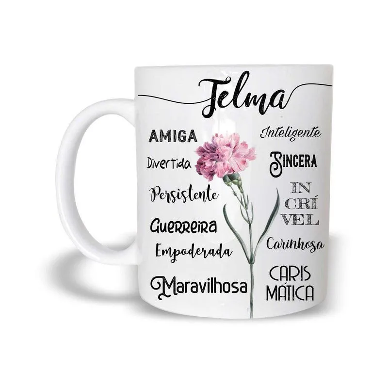 Telma Caneca Com Nome Polímero 325Ml