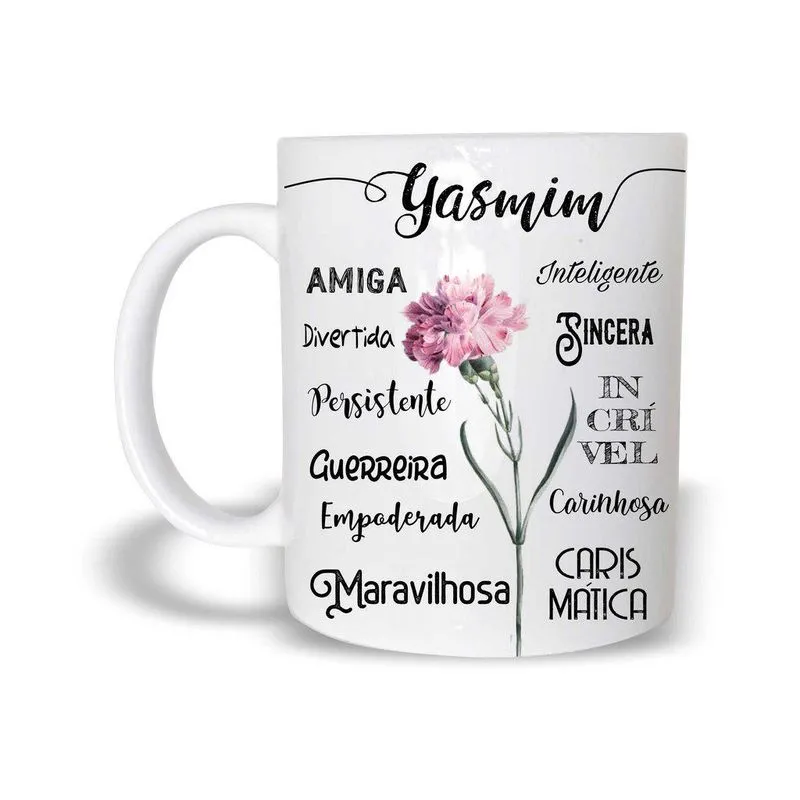 Yasmim Caneca Com Nome Polímero 325Ml