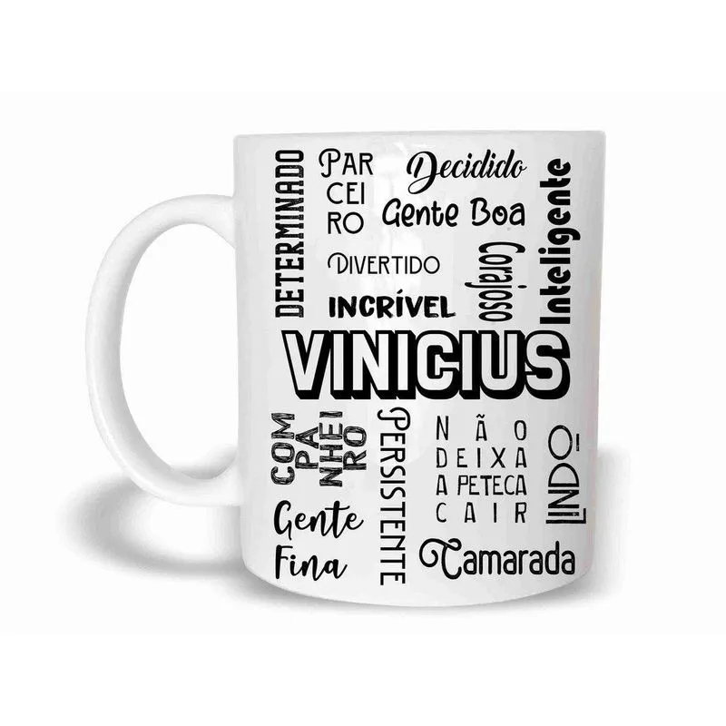Vinicius Caneca Com Nome Polímero 325Ml