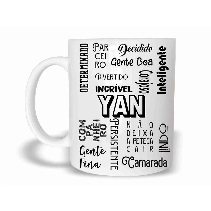 Yan Caneca Com Nome Polímero 325Ml