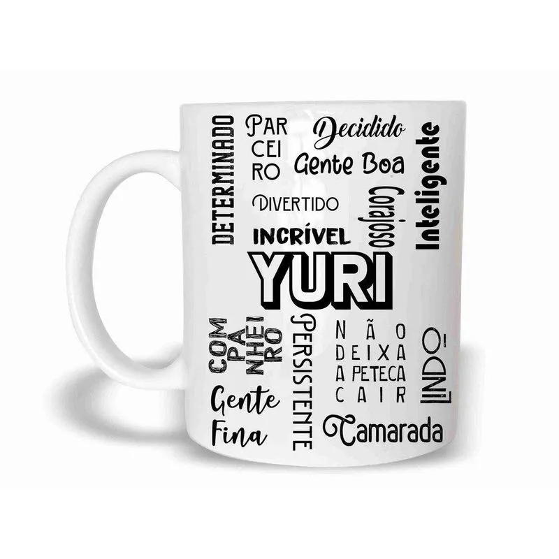 Yuri Caneca Com Nome Polímero 325Ml