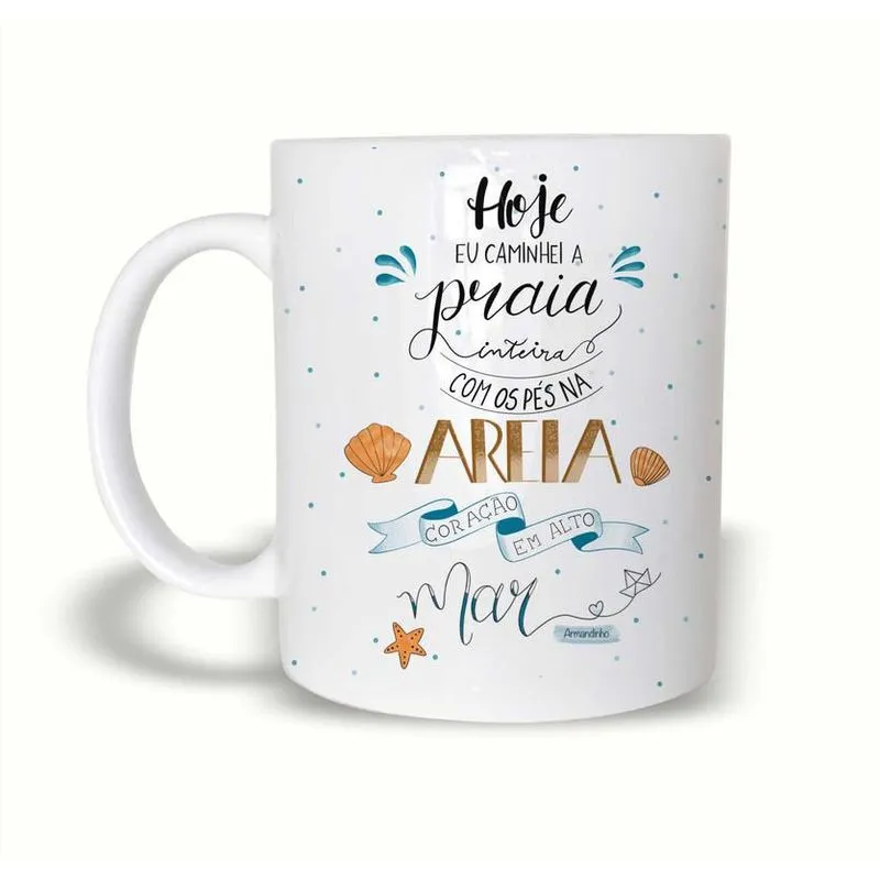 Caneca Armandinho Analua Coração Em Alto Mar 325Ml Polímero
