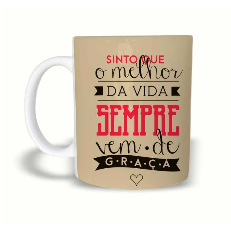 Caneca Marcelo Jeneci O Melhor Da Vida 325Ml Polímero