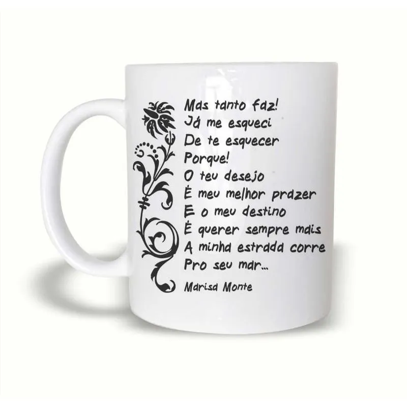 Caneca Marisa Monte Bem Que Se Quis 325 Ml Polímero