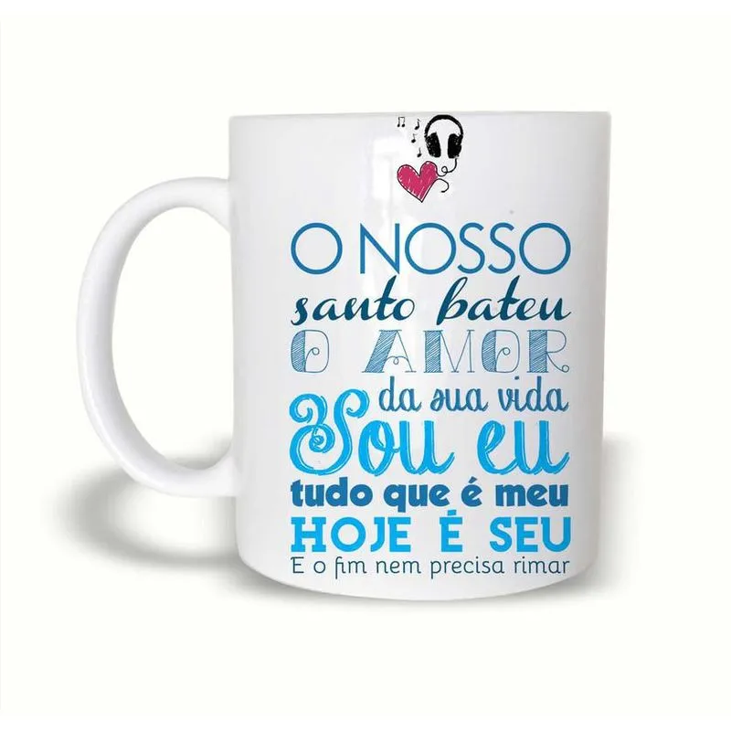 Caneca Matheus E Kauan O Nosso Santo Bateu 325 Ml Polímero