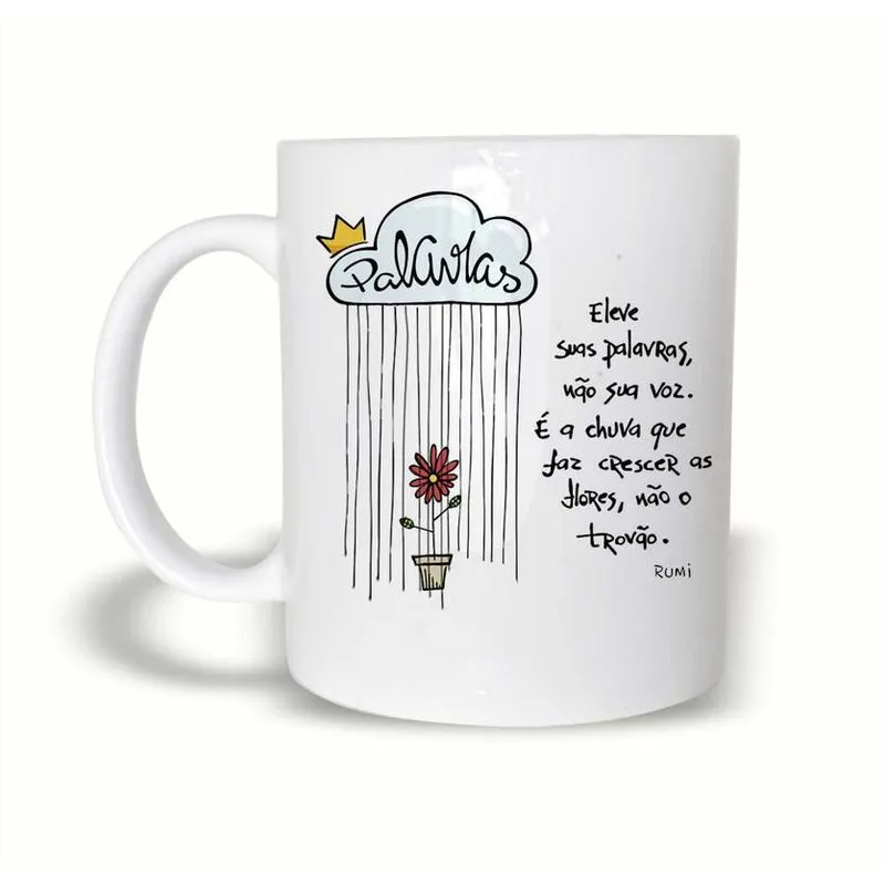Caneca Motivacional Gratidão Gera Gratidão 325Ml Polímero