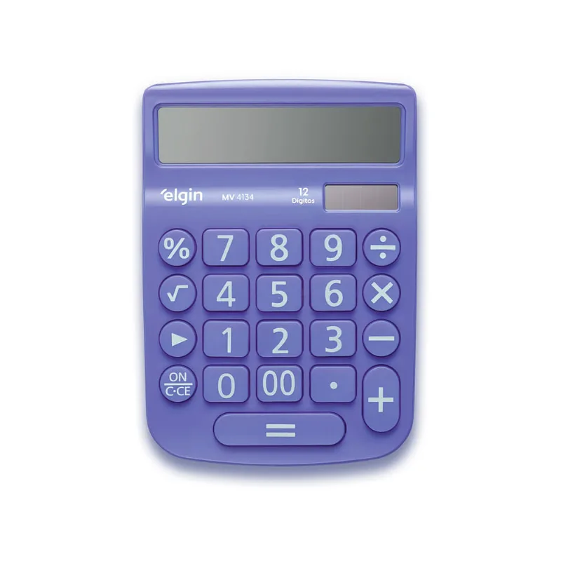 Calculadora MV4134 - 12 Dígitos Função Correção Azul