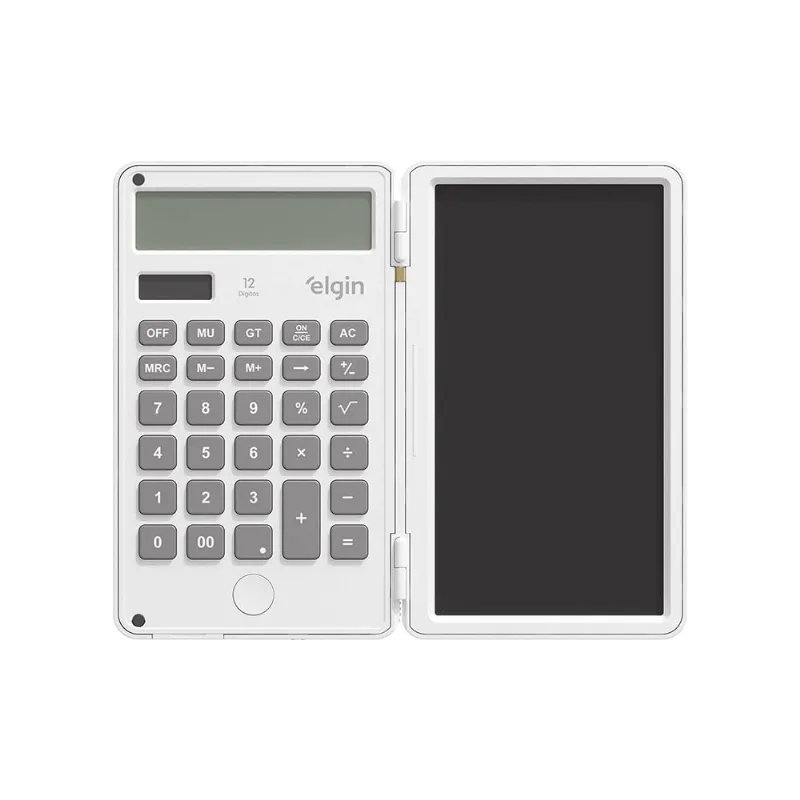 Calculadora Com Tela para Anotação Branca - 12 Dígitos Duplo Zero Funções Avançadas