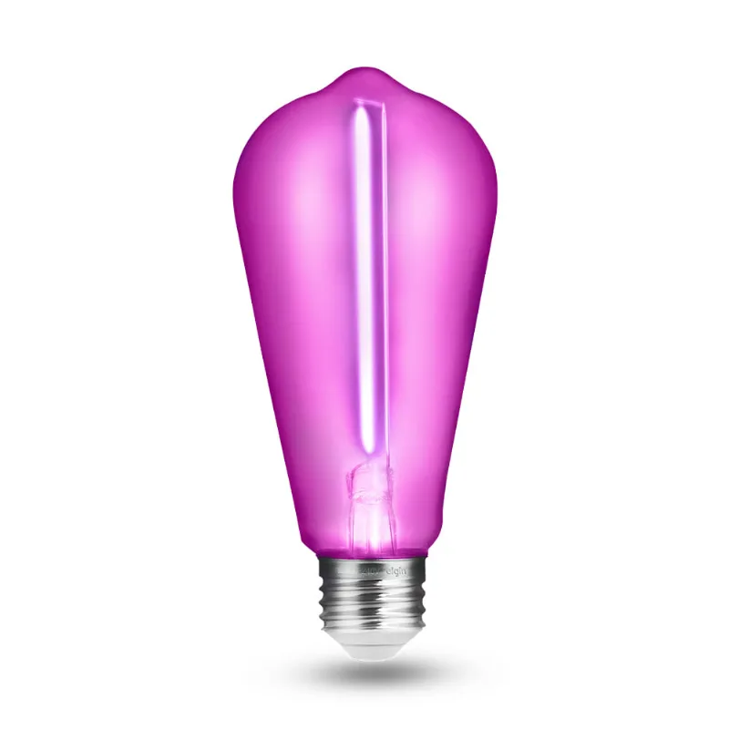Lâmpada de Filamento Led ST64 - Base E27 Bivolt Rosa
