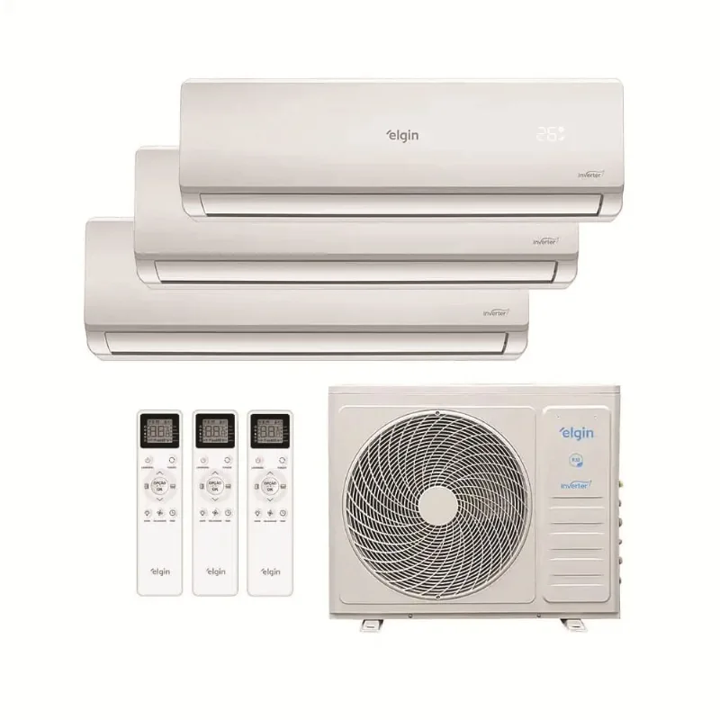 Ar Condicionado Multi Split Elgin Inverter Total Plus 27.000 Btus (Hi Wall 9.000 + Hi Wall 9.000 + Hi Wall 18.000) Quente e Frio 220v R-32 - Elgin