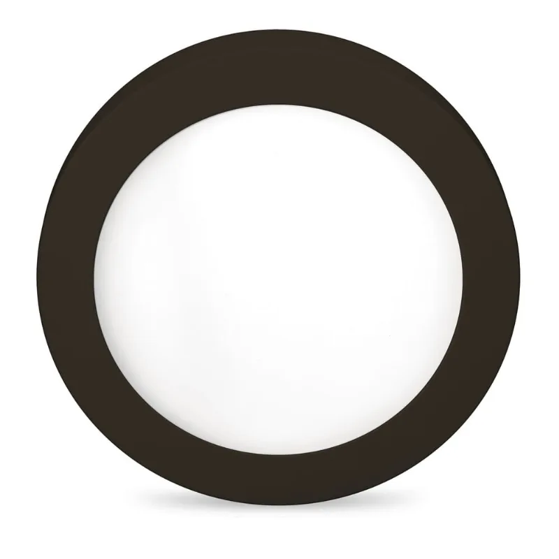 Luminária de Sobrepor Redonda - 24W 6.500K Preto Bivolt Luminária de Sobrepor Redonda - 24W 6.500K Branca Bivolt
