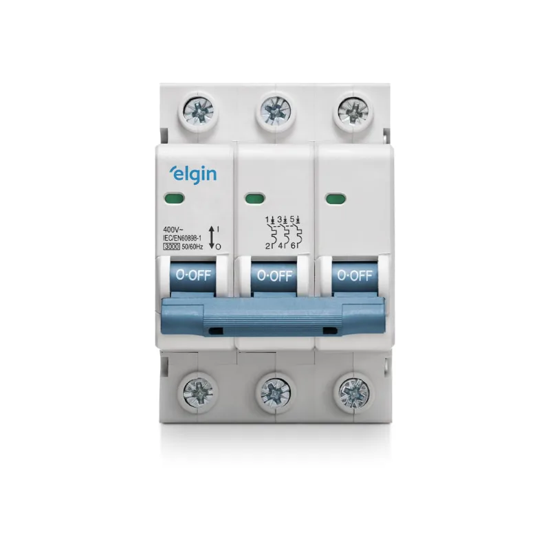 Mini Disjuntor Curva C 3KA - 3 Polos 100A Bivolt - Elgin