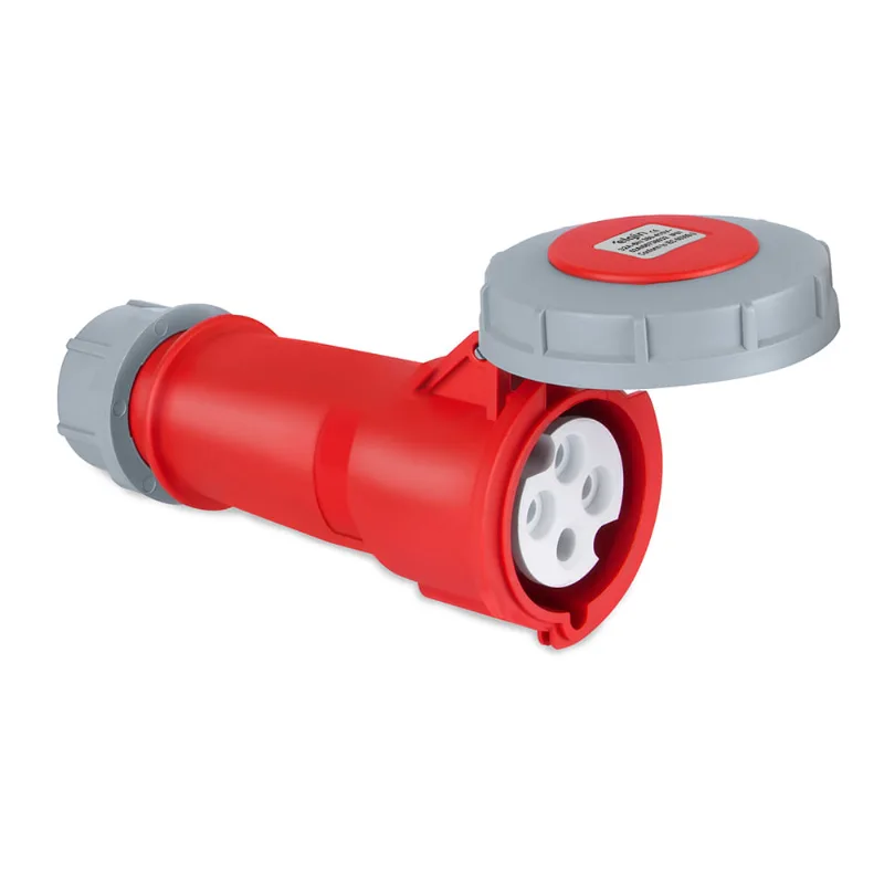 Acoplador Industrial 32A (380V/415V) 3P e T - IP67 Vermelho - Elgin