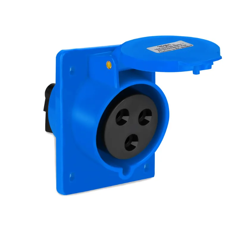 Tomada de Embutir Industrial IP44 (220/240V) - 16A - 2P - Elgin