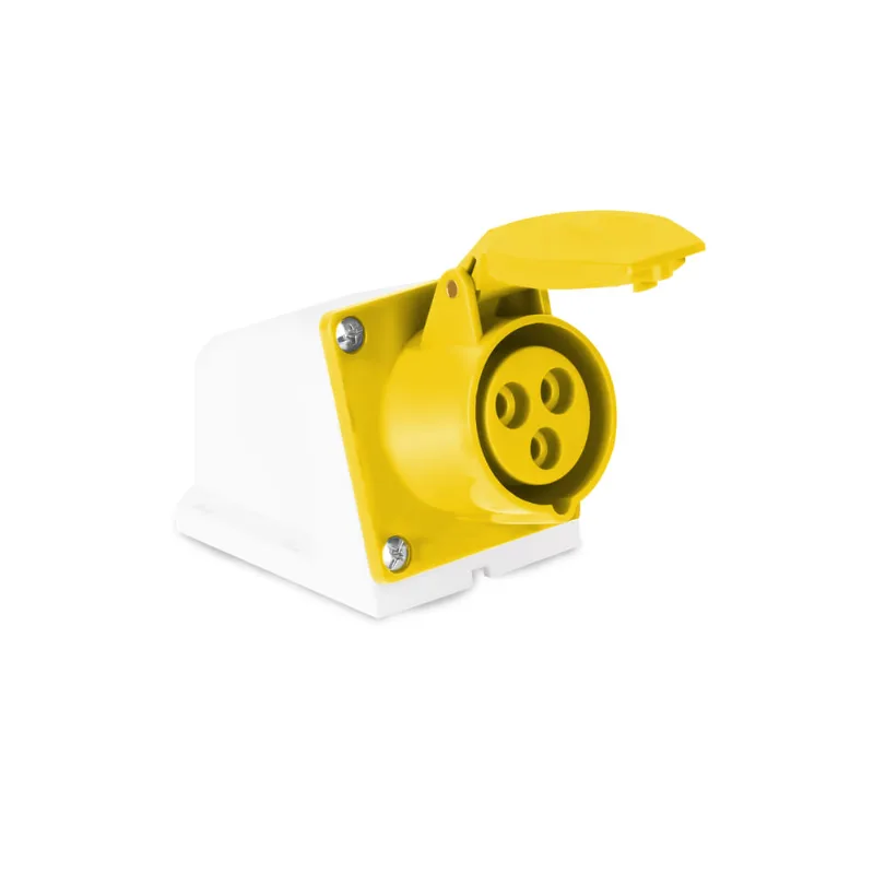 Tomada Industrial de Sobrepor IP44 (110/130V) - 2P e T 16A Amarelo - Elgin