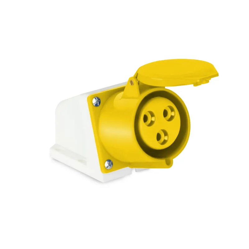 Tomada Industrial de Sobrepor IP44 (110/130V) - 2P e T 32A Amarelo