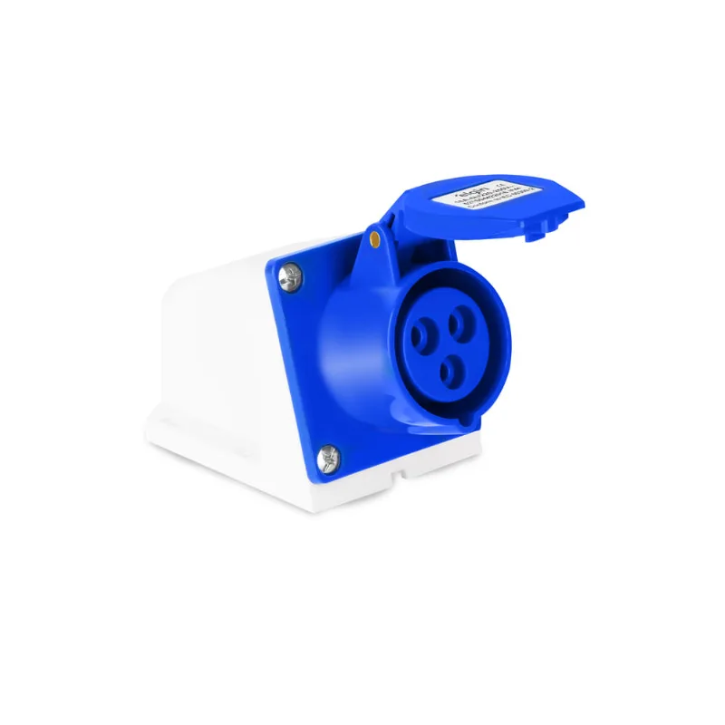 Tomada Industrial de Sobrepor IP44 (220/240V) - 2P e T 16A Azul