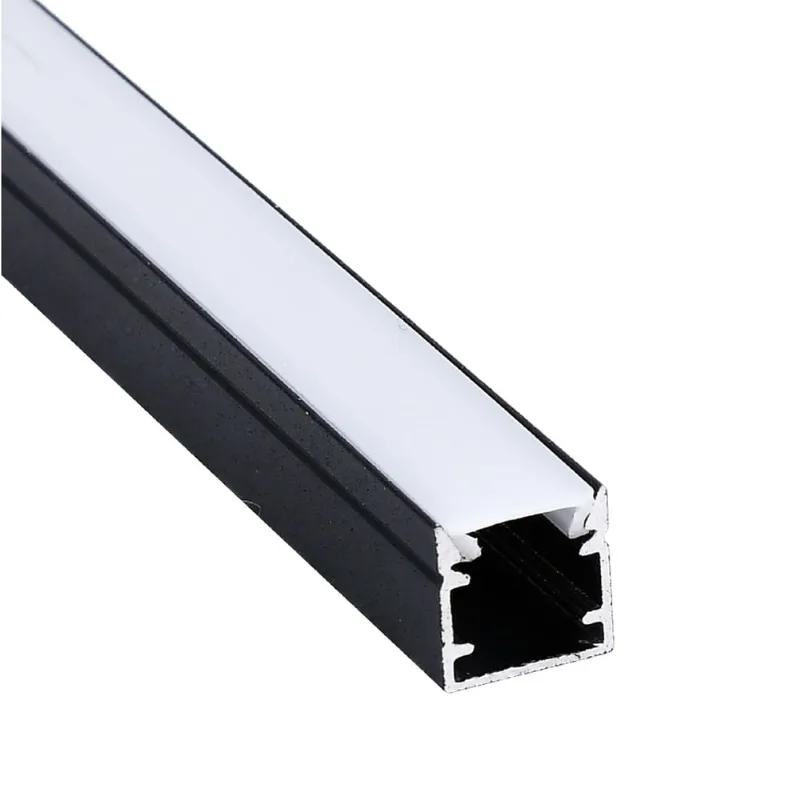 Perfil LED de Alumínio de Sobrepor - 3M 10x10mm Preto - Elgin