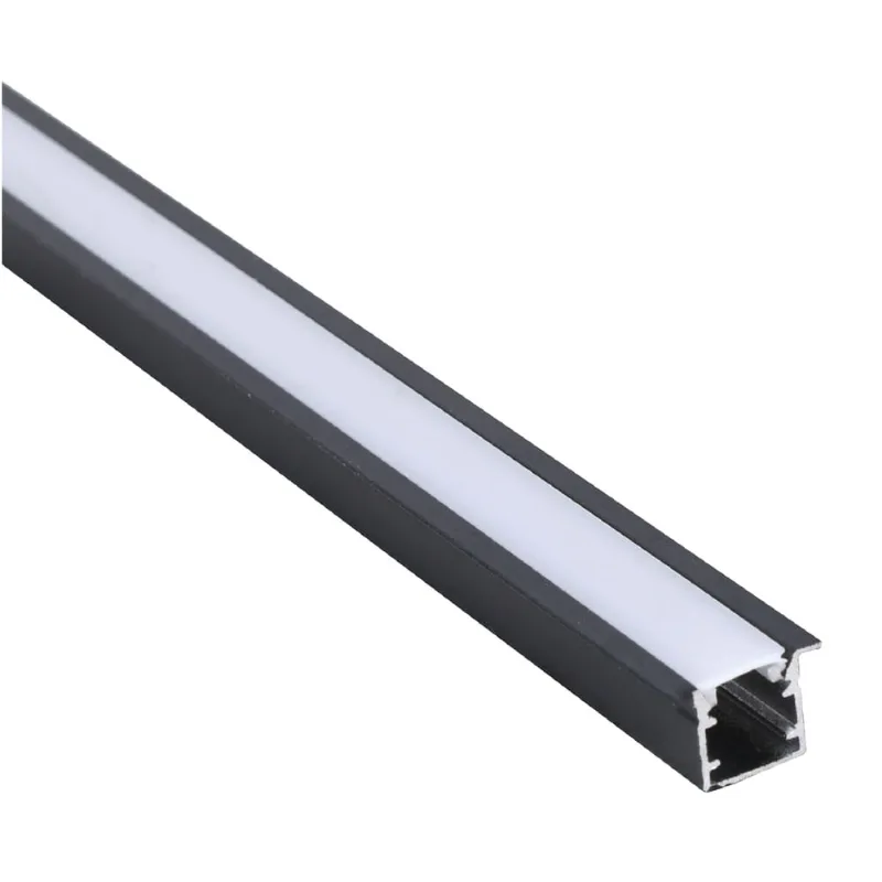 Perfil LED de Alumínio de Embutir - 3M 10x10mm Preto