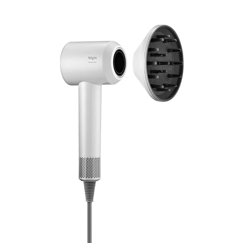 Secador de Cabelo Super Ionic 1.700W Branco Motor BLDC 3 Temperaturas Jato Frio com Difusor Secador de Cabelo Super Ionic 1.700W 110V Branco Motor BLDC 3 Temperaturas Jato Frio com Difusor - Elgin