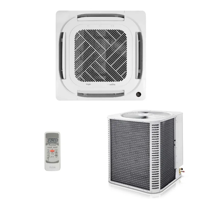 Ar-Condicionado Split Cassete Inverter 4 Vias Elgin Eco 48.000 BTUs Só Frio 220V Monofásico