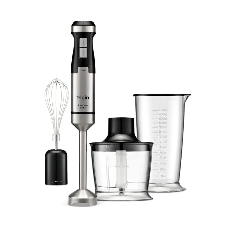 Mixer Power Inox 3 em 1 - Mistura, Tritura e Bate 1.000 W Mixer Power Inox 3 em 1 - Mistura, Tritura e Bate 1.000W 220V - Elgin
