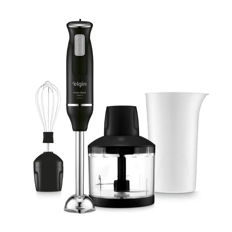 Mixer Power Inox Black 3 em 1 - Mistura, Tritura e Bate 1.000 W - 220V