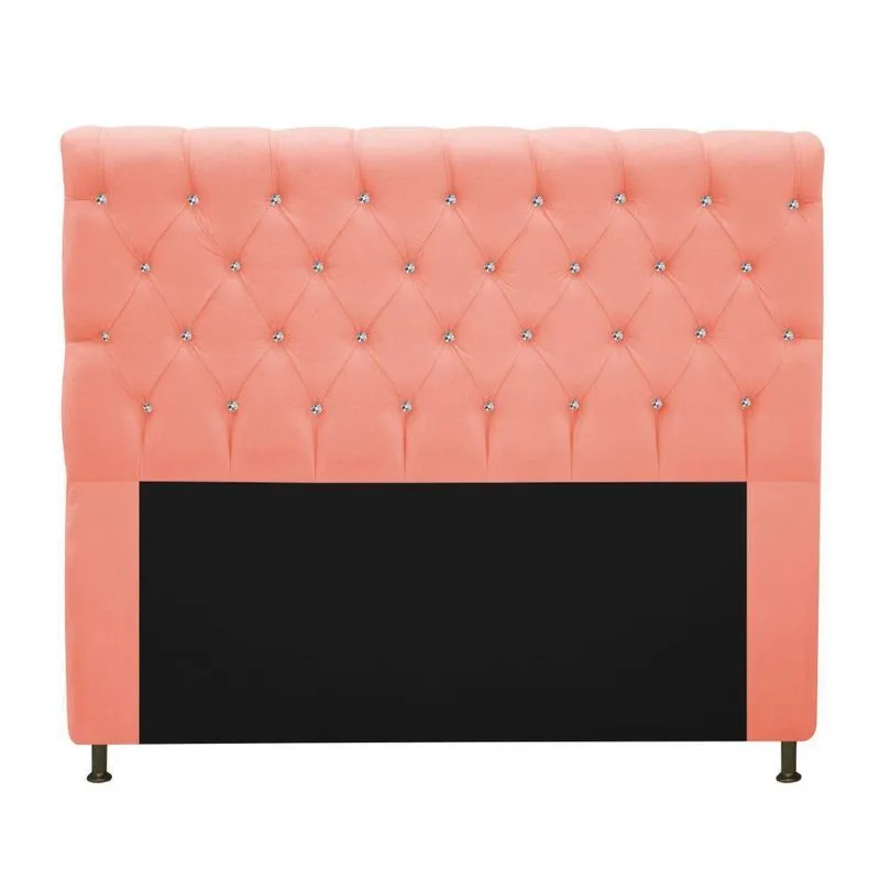 Cabeceira Estofada Cristal 195cm King Size Coral
