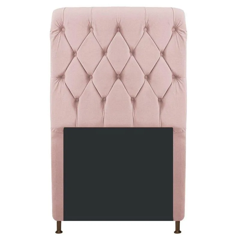 Cabeceira Estofada Cristal 90cm Solteiro Rosê